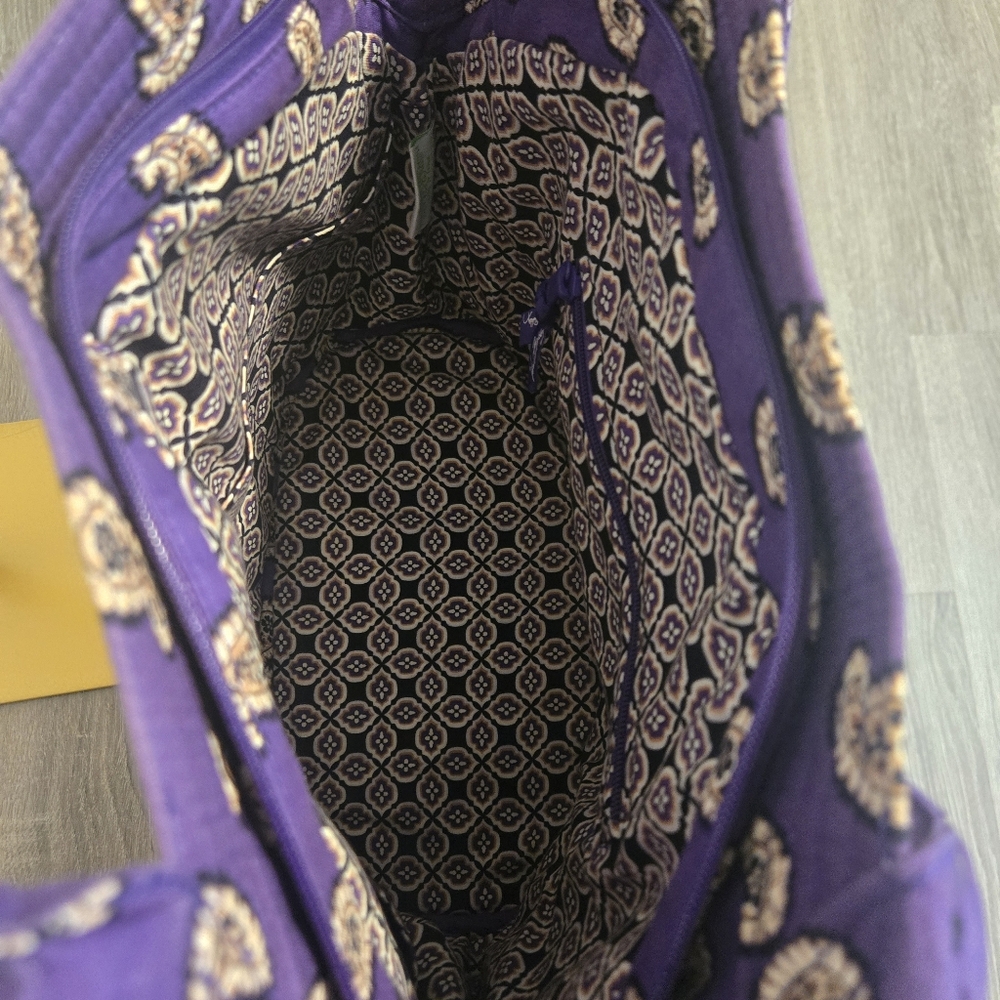 Vera Bradley Purple Paisley Tote Bag - Picture 10 of 10